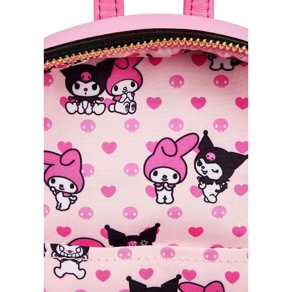 Sanrio Hello Kitty My Melody Kuromi Double Pocket Shoulder Bag for Women - Picture 3 of 6